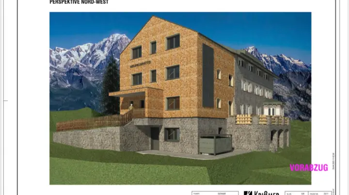 Ein mehrstöckiges Gebäude in alpiner Umgebung | © DAV Bielefeld