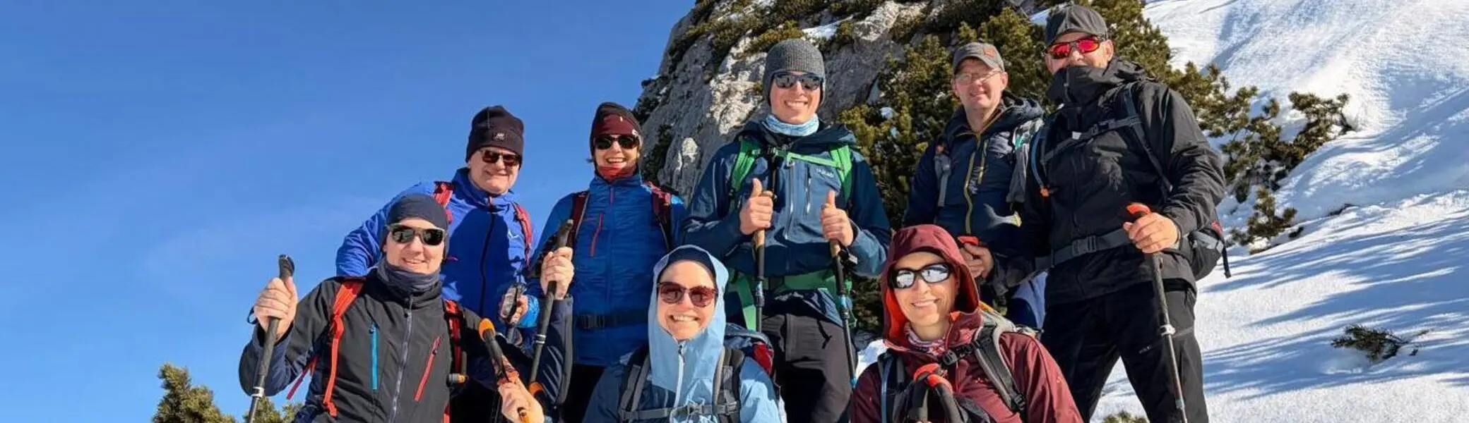 Teilnehmende Personen vor der Bergen | © DAV Bielefeld