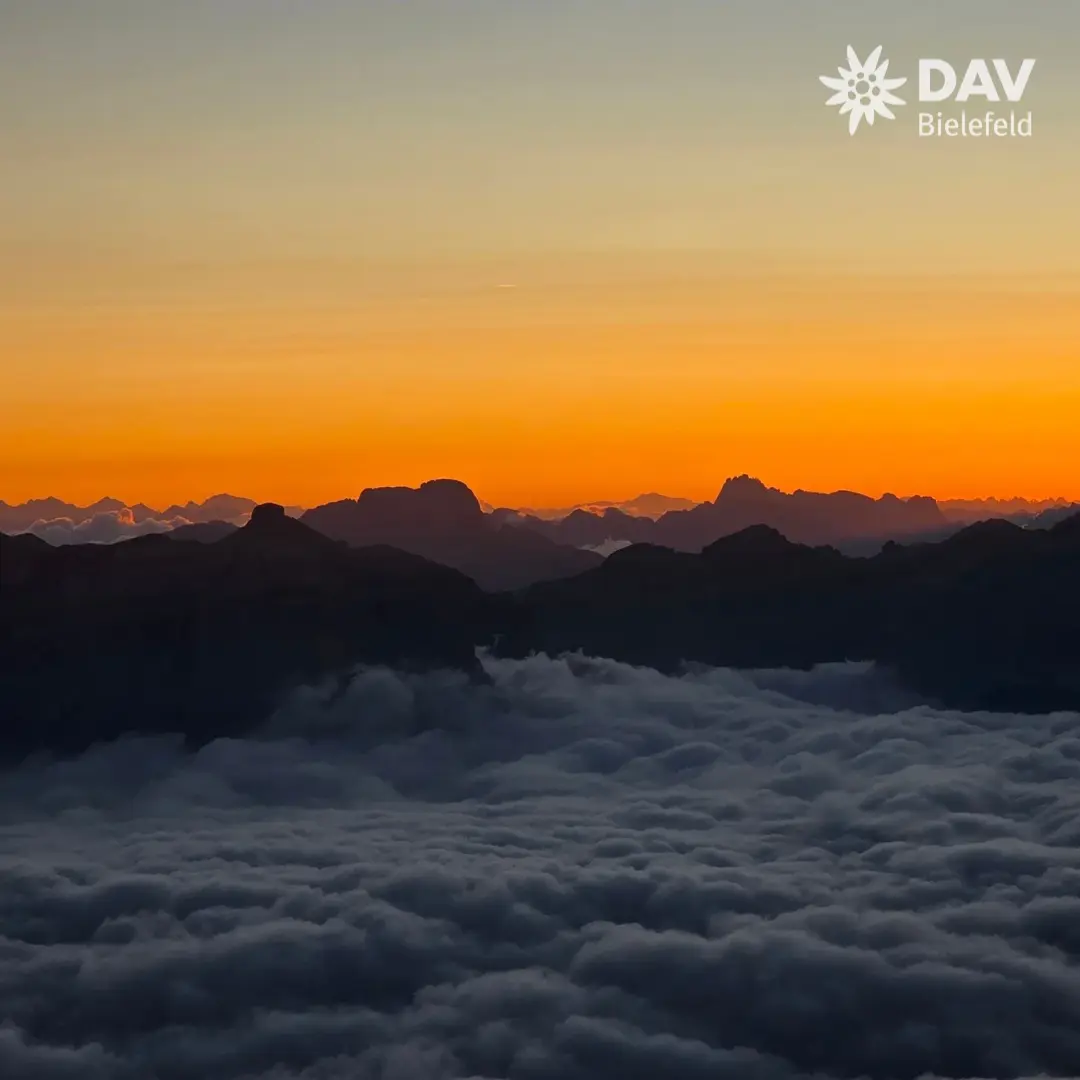 Alpenfoto mit Sonne | © DAV Bielefeld