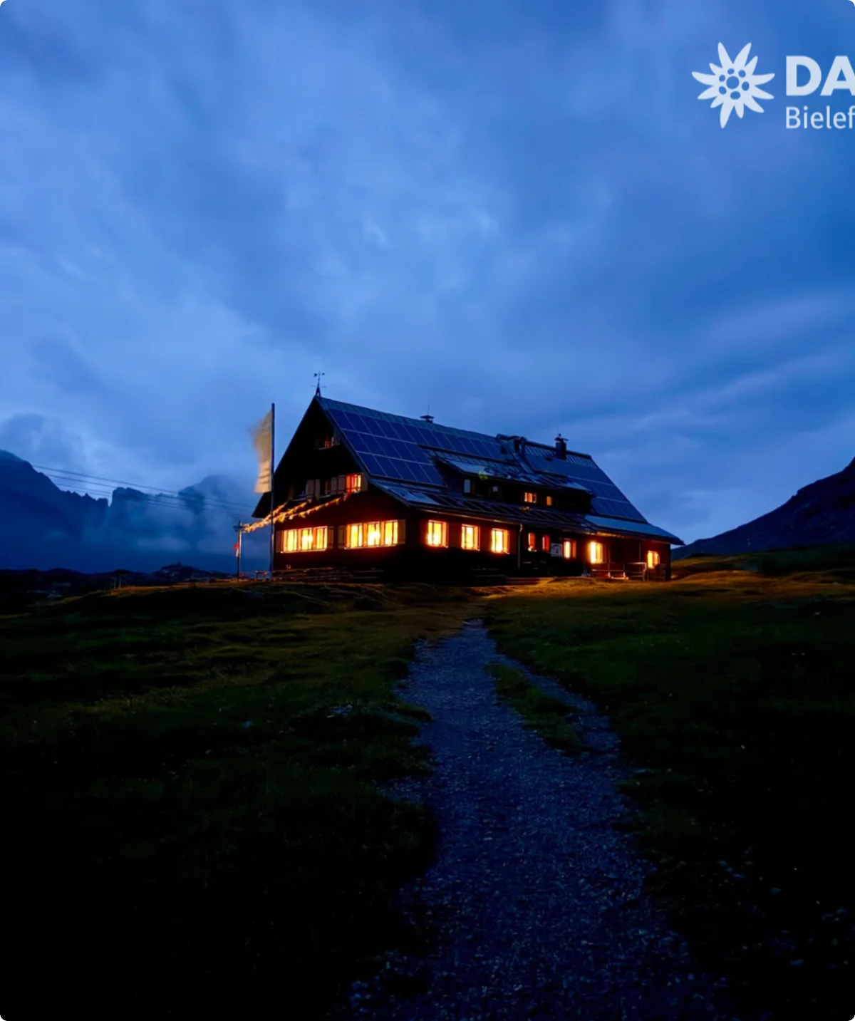 DAV Hütte im Dunkeln | © Dav Bielefeld