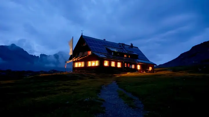 DAV Hütte im Dunkeln | © Dav Bielefeld