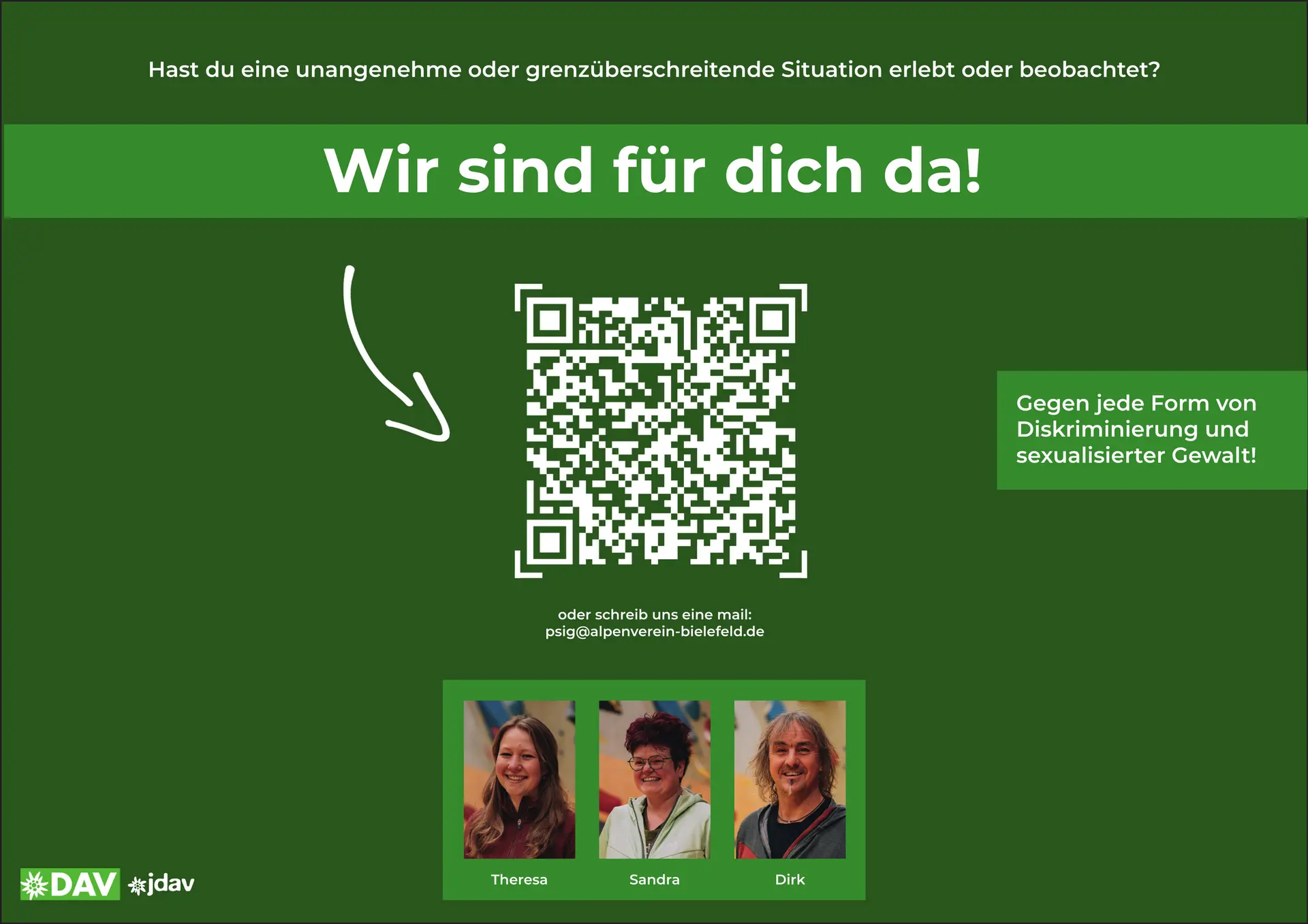 Aushang Prävention | © DAV Bielefeld