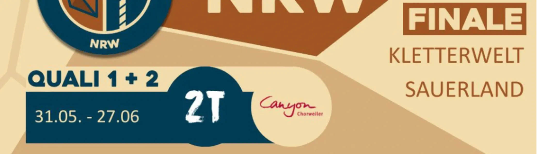 Hier sieht man einen Plakatausschnitt der Kletterliga mit den ersten beiden Stationen | © DAV Bielefeld