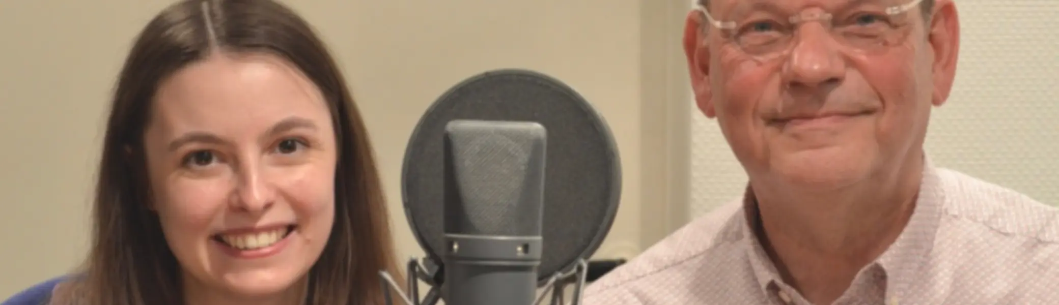 Nicole und Volker im Studio zur Aufnahme des Sektionsbeitrags | © DAV Bielefeld