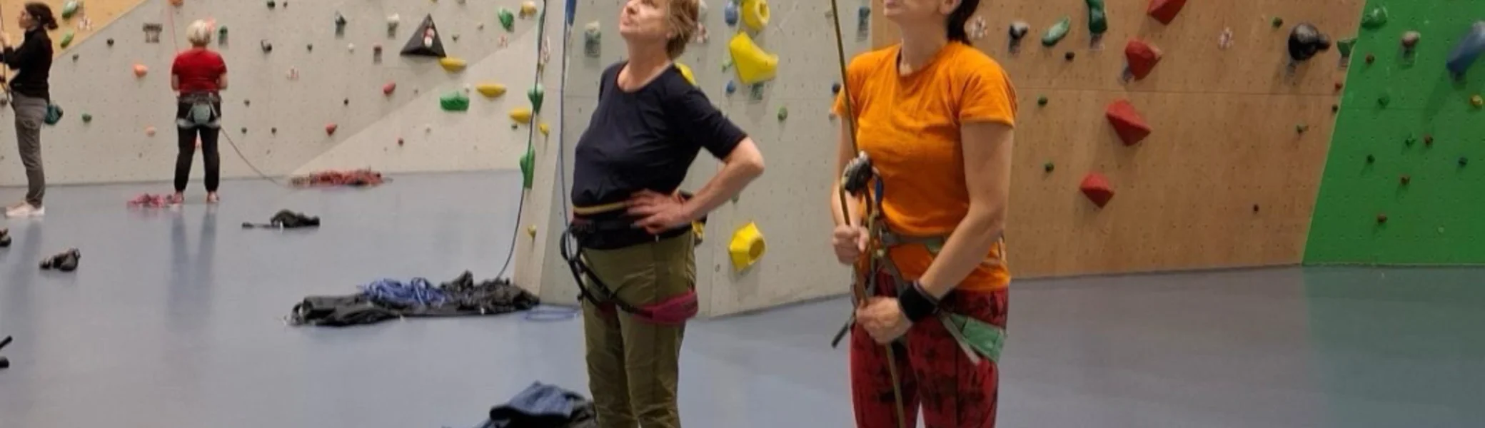 Ladies Gruppe im Alpinzentrum am klettern | © DAV Bielefeld