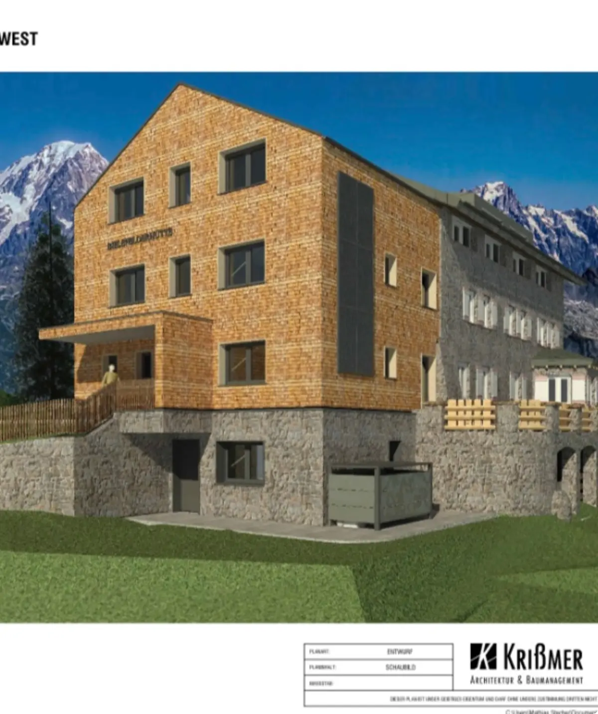 Entwurfsmodell der neuen Bielefelder Hütte | © DAV Bielefeld