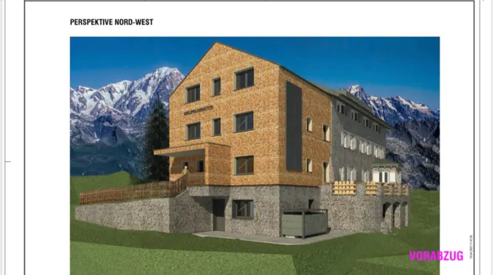 Entwurfsmodell der neuen Bielefelder Hütte | © DAV Bielefeld