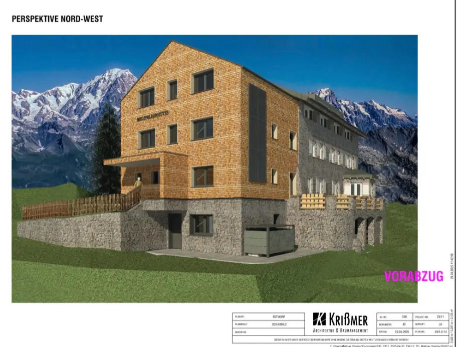 Entwurfsmodell der neuen Bielefelder Hütte | © DAV Bielefeld