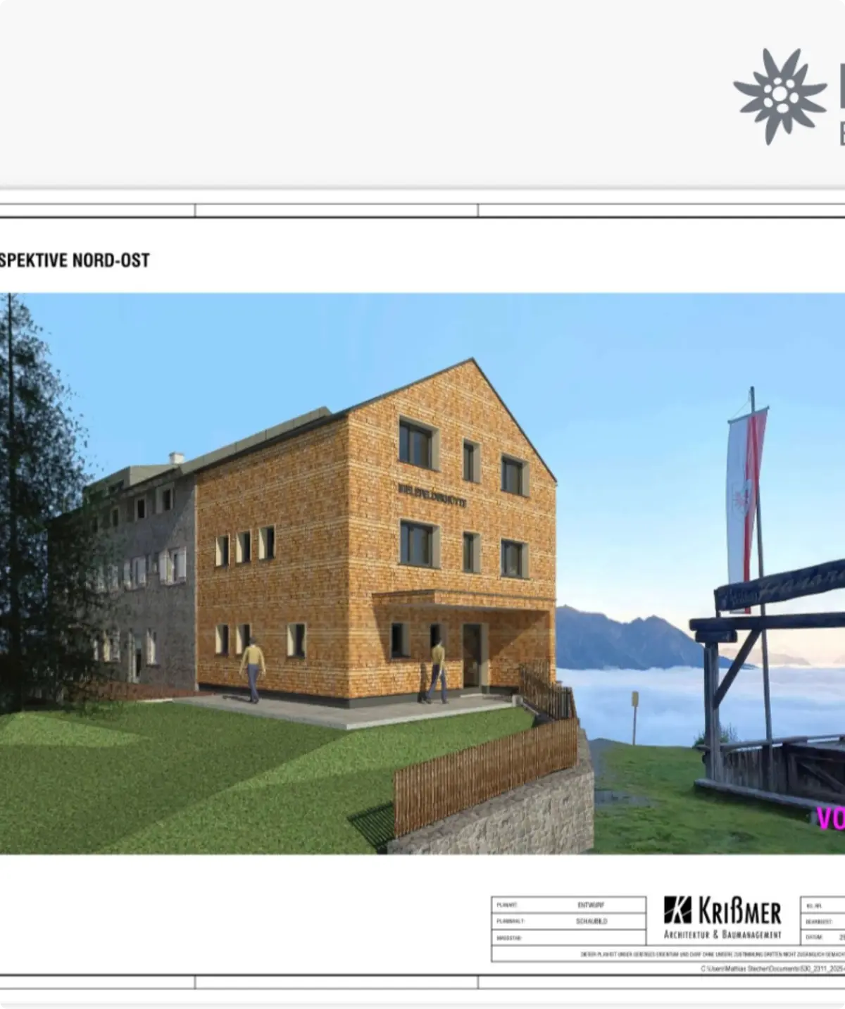 Entwurfsmodell der neuen Bielefelder Hütte | © DAV Bielefeld