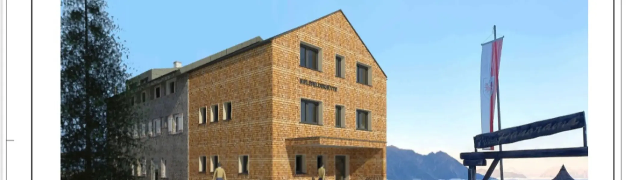 Entwurfsmodell der neuen Bielefelder Hütte | © DAV Bielefeld