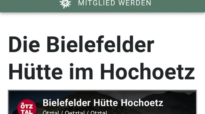 Foto der neuen Website | © DAV Bielefeld