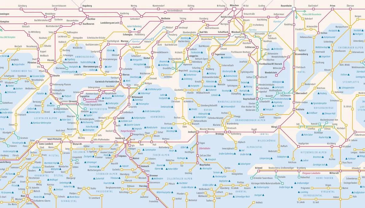 Öffentlich in die Berge: Der große Netzplan mit noch mehr Zielen für den Bergwinter 2026. | © Michael Vitzthum